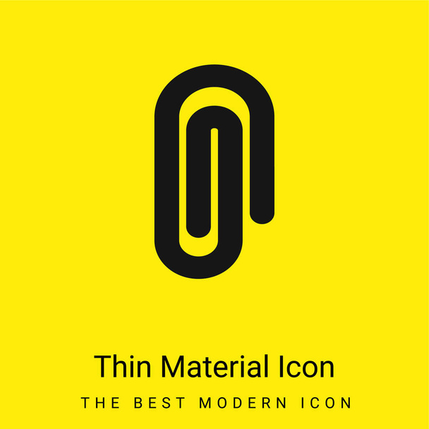 Διασύνδεση Σύμβολο ελάχιστο φωτεινό κίτρινο εικονίδιο υλικό - Διάνυσμα, εικόνα