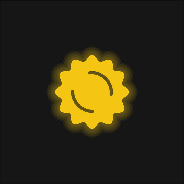 Prêmio amarelo brilhante ícone de néon - Vetor, Imagem