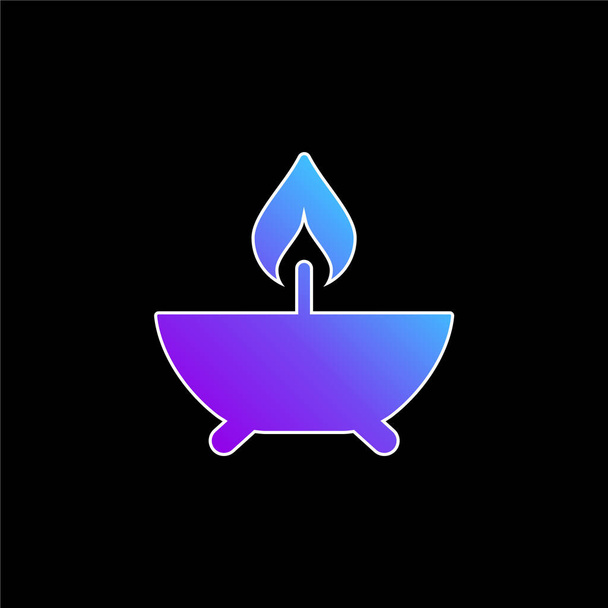 Aromaterapia icono vector gradiente azul - Vector, Imagen