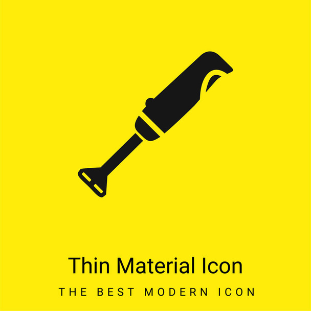 Beater minimal bright yellow material icon - Vector, Image
