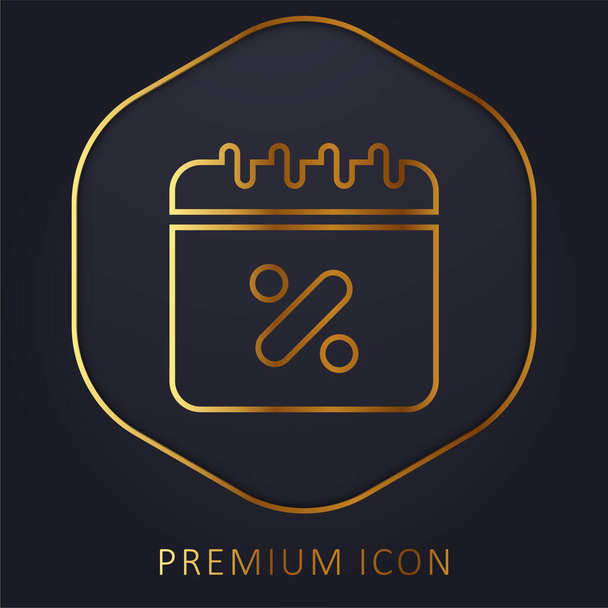 Bonnes affaires ligne d'or logo premium ou icône - Vecteur, image