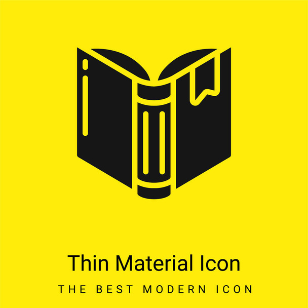 Buch minimal leuchtend gelbes Material Symbol - Vektor, Bild