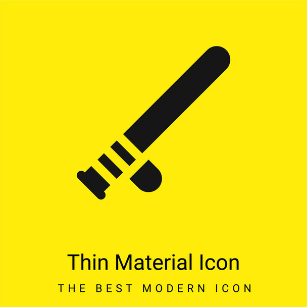 Baton minimal bright yellow material icon - Vector, Image