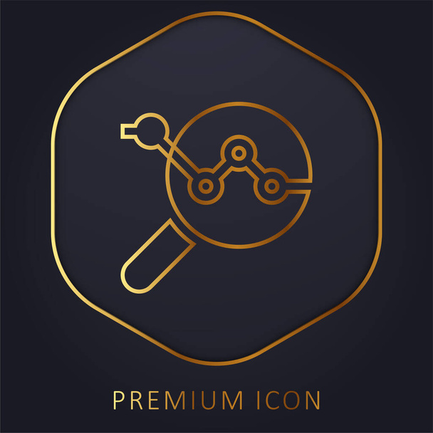 Analytics goldene Linie Premium-Logo oder Symbol - Vektor, Bild