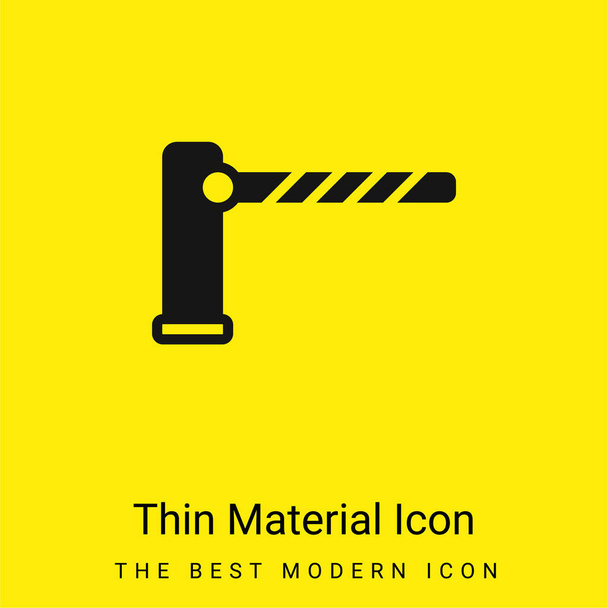 Barrier minimal bright yellow material icon - Vector, Image