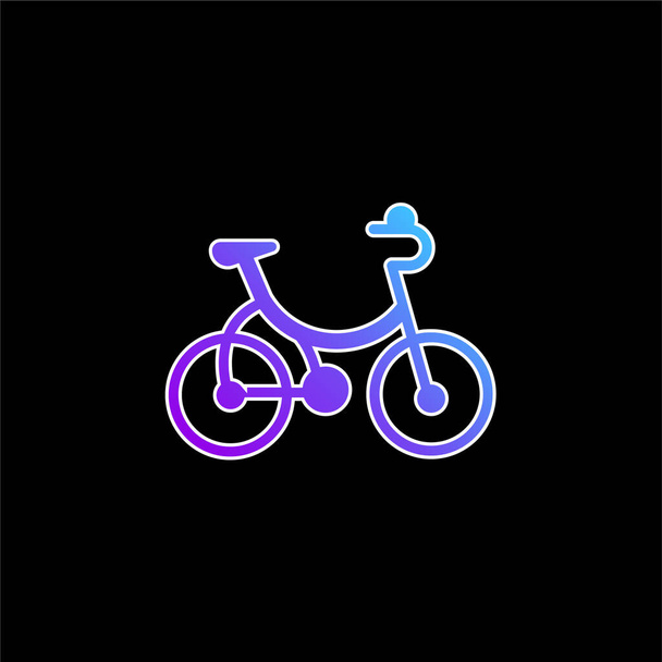 Bicicleta ícone vetor gradiente azul - Vetor, Imagem