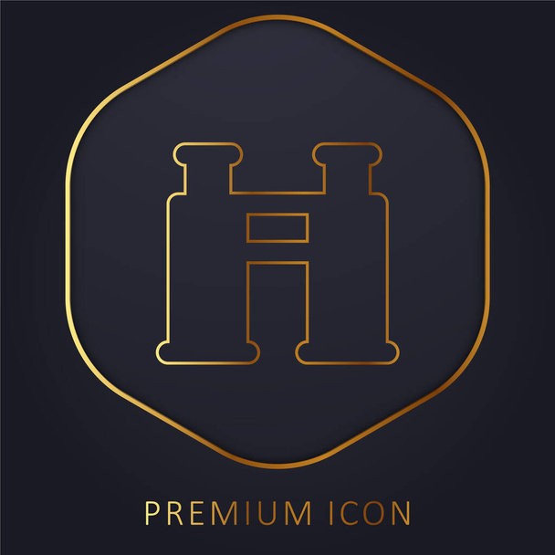 Fernglas Golden Line Premium Logo oder Symbol - Vektor, Bild