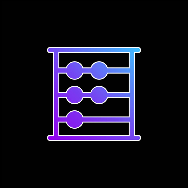 Abacus azul gradiente icono de vector - Vector, Imagen