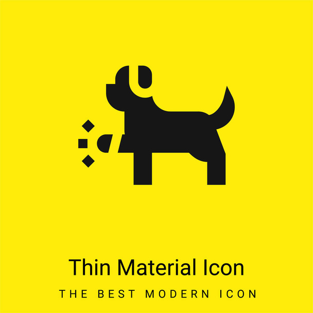 動物の最小限の明るい黄色の材料アイコン - ベクター画像