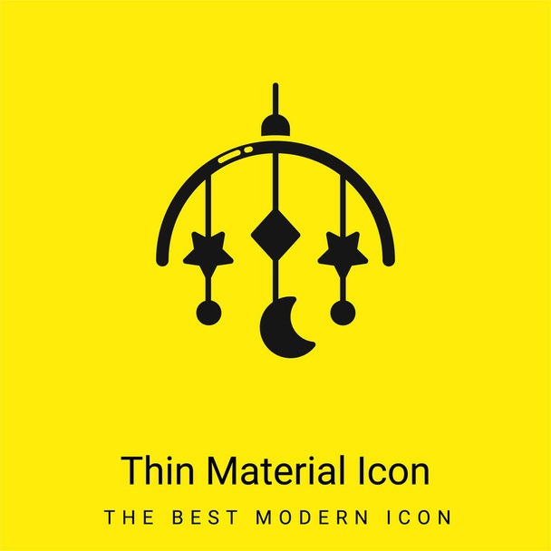 Малюк Мобільний мінімально яскравий жовтий матеріал ікона - Вектор, зображення