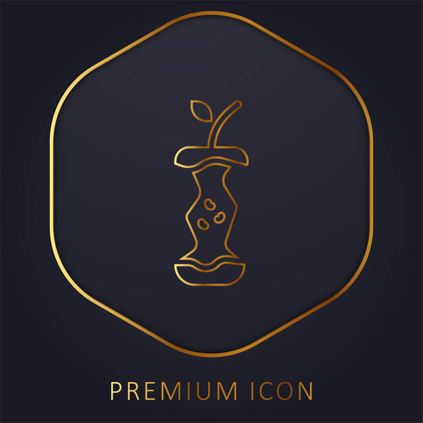 Логотип или иконка золотой линии Apple - Вектор,изображение