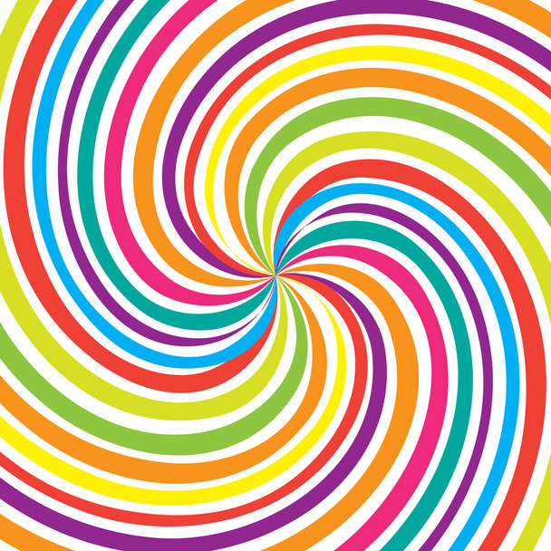 Vórtice espiral colorido redemoinho no fundo branco - Vetor, Imagem