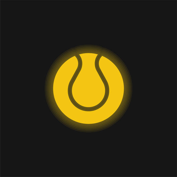 Ball yellow zářící neon icon - Vektor, obrázek