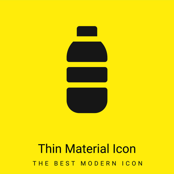 Minimalna jasnożółta ikona materiału butelki - Wektor, obraz