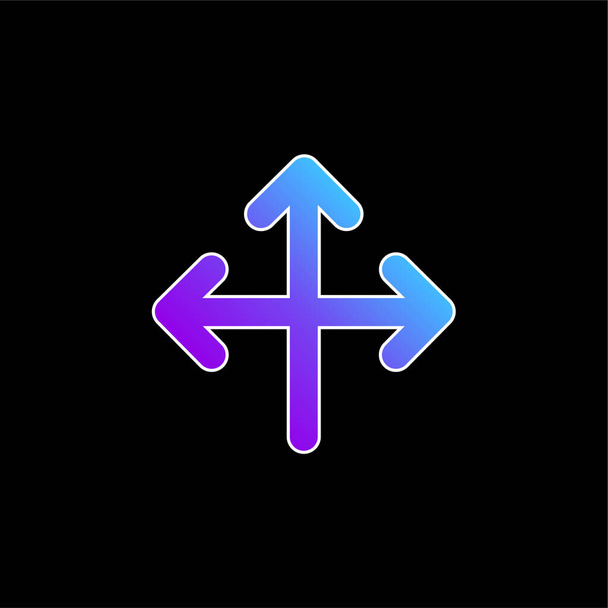 Frecce Gruppo Indicazione a tre direzioni blu gradiente vettoriale icona - Vettoriali, immagini