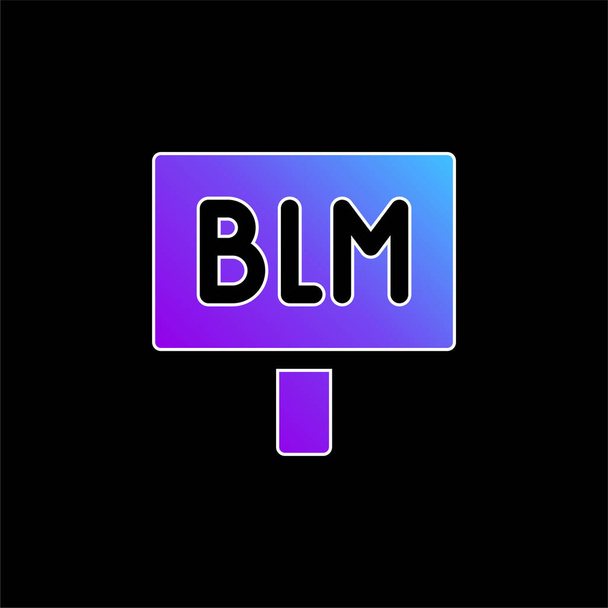 Icône vectorielle dégradée bleue Black Lives Matter - Vecteur, image