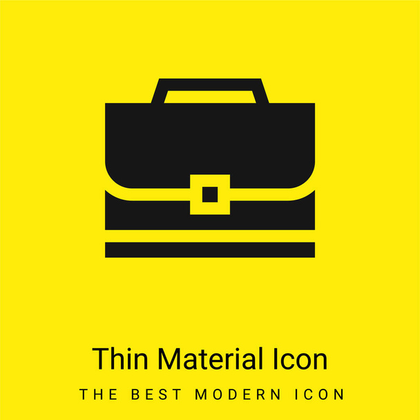 Evrak çantası en az parlak sarı madde simgesi - Vektör, Görsel