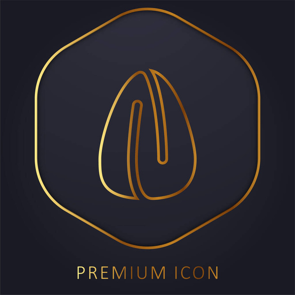 Logo nebo ikona prémie mandlové zlaté čáry - Vektor, obrázek