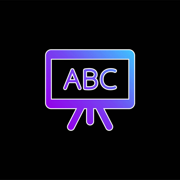 Abc青グラデーションベクトルアイコン - ベクター画像