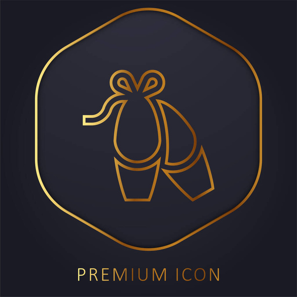 Logo o icona premium della linea dorata Ballerina - Vettoriali, immagini