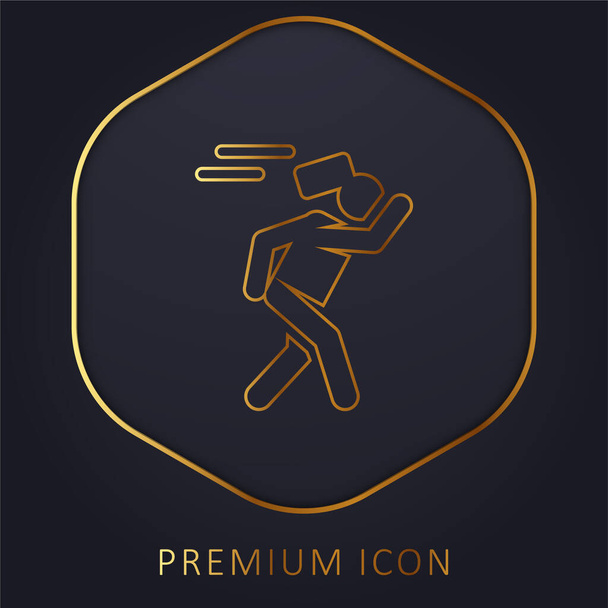 Incidente linea dorata logo premium o icona - Vettoriali, immagini