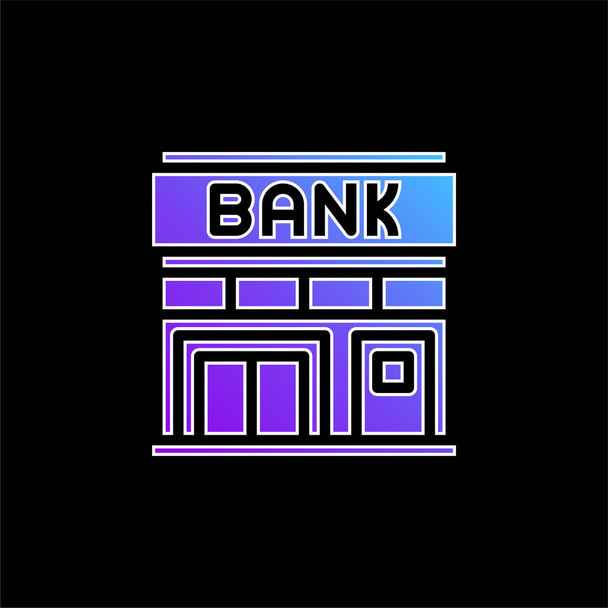 Blaues Gradientenvektorsymbol der Bank - Vektor, Bild