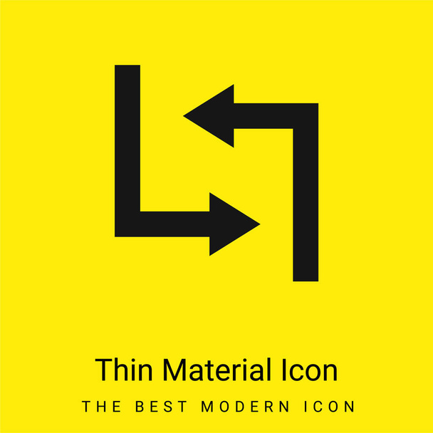 Strzałki minimalna jasnożółta ikona materiału - Wektor, obraz
