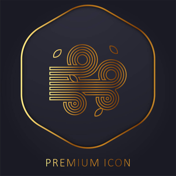 Air golden line logo premium o icona - Vettoriali, immagini