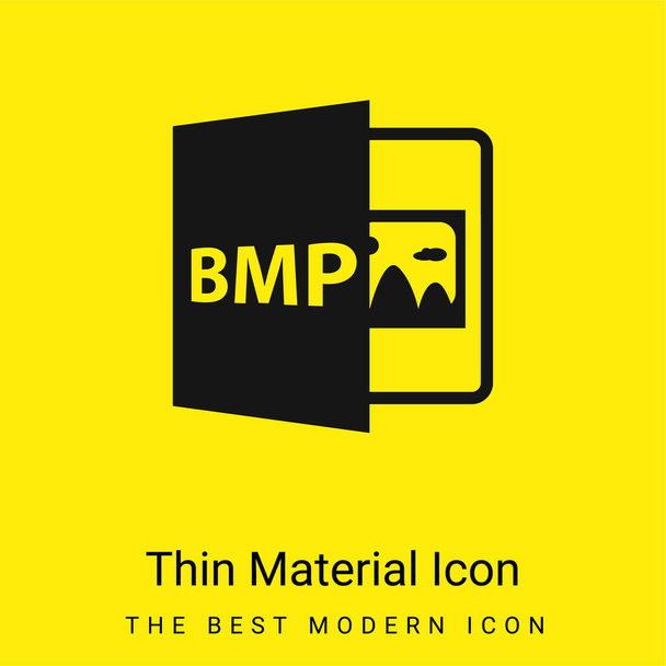 BMP Open File Format minimal bright yellow material icon - Vector, Image