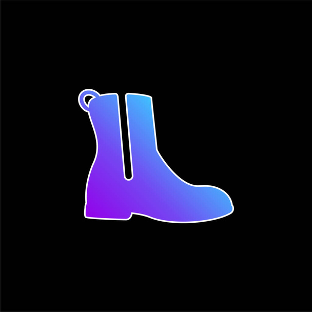 Boot With Zipper blue gradient vector icon - Vektor, obrázek