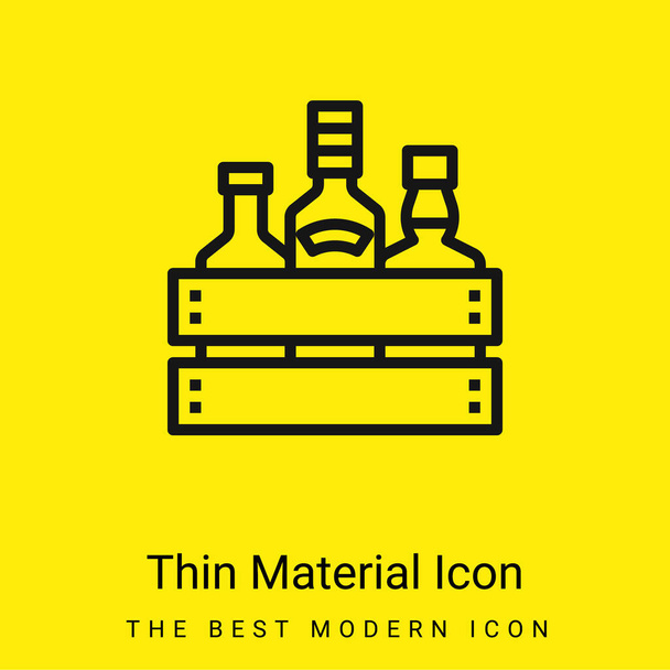 Alcohol minimal bright yellow material icon - Vector, Image