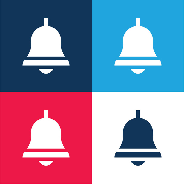Bell синій і червоний чотири кольори мінімальний набір піктограм
 - Вектор, зображення