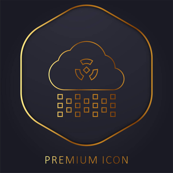 Acid Rain gouden lijn premium logo of pictogram - Vector, afbeelding