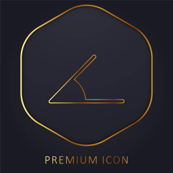 Ângulo linha dourada logotipo premium ou ícone - Vetor, Imagem