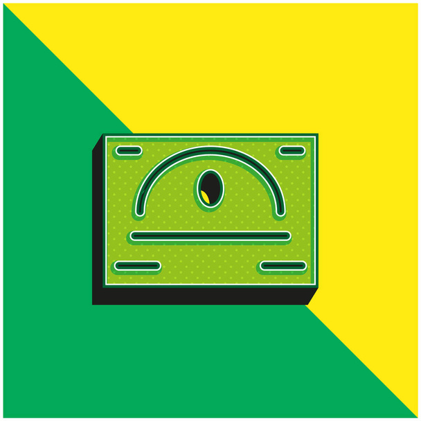 Tableau noir Logo vectoriel 3d moderne vert et jaune - Vecteur, image