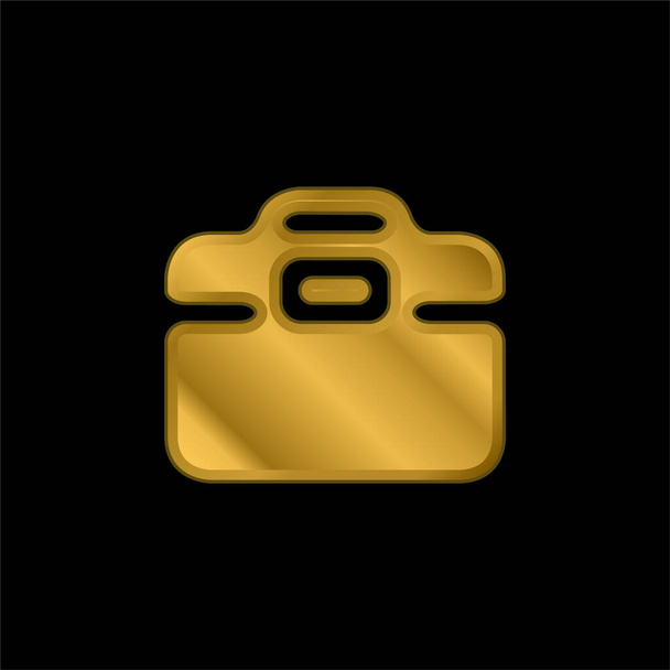 Μαύρο κουτί εργαλείων επίχρυσο μεταλλικό εικονίδιο ή το λογότυπο διάνυσμα - Διάνυσμα, εικόνα
