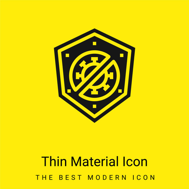 Antivirus minimální jasně žlutý materiál ikona - Vektor, obrázek
