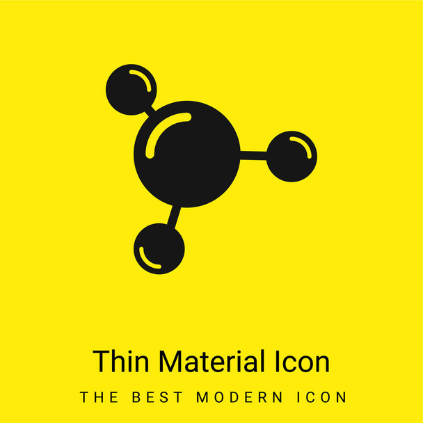 3分子の最小輝度黄色物質アイコン - ベクター画像