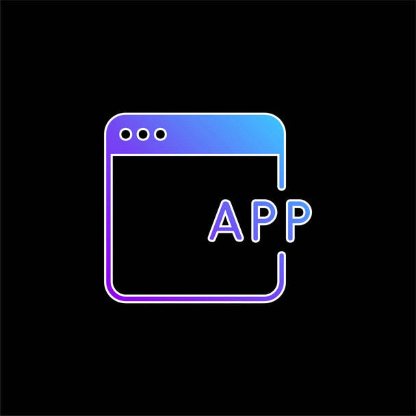 App μπλε διάνυσμα κλίση εικονίδιο - Διάνυσμα, εικόνα