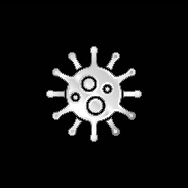 Бактерії срібляста металева ікона
 - Вектор, зображення