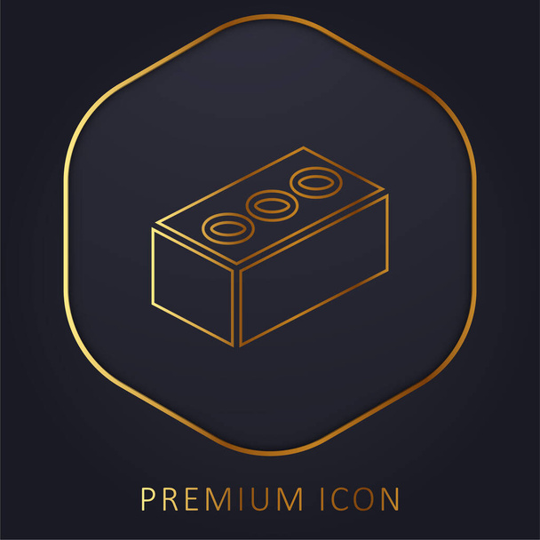 Mattone linea dorata logo premium o icona - Vettoriali, immagini