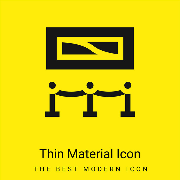 Ícone de material amarelo brilhante mínimo de arte - Vetor, Imagem