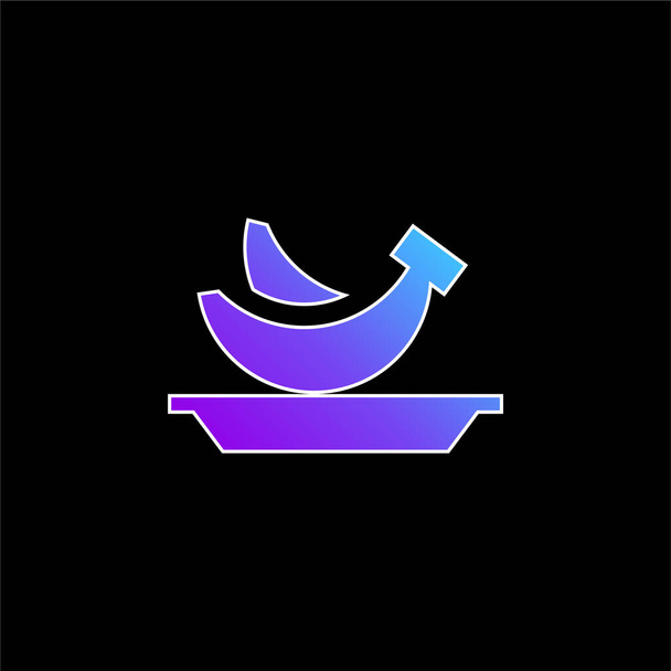 Vektorová ikona Banánově modrého přechodu - Vektor, obrázek