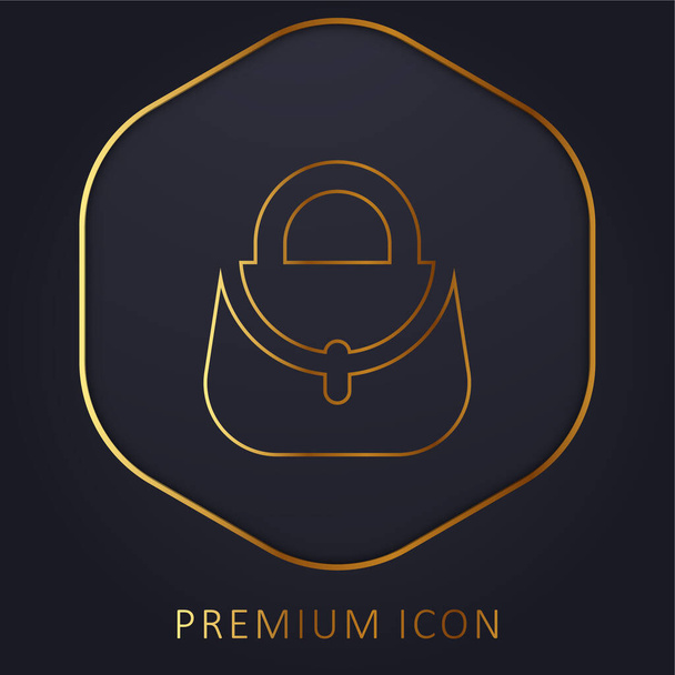 Borsa linea dorata logo premium o icona - Vettoriali, immagini