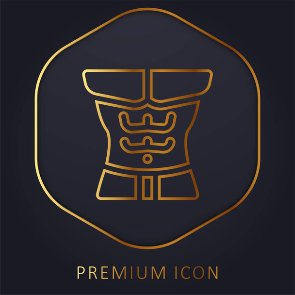 Linea dorata addominale logo premium o icona - Vettoriali, immagini