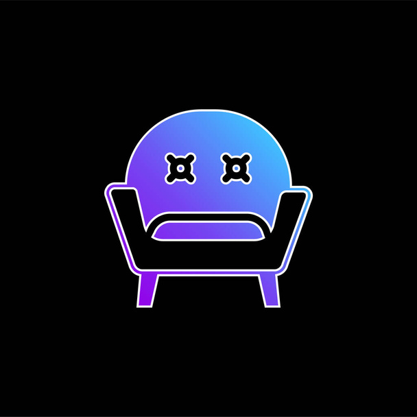 Символ синего градиента кресла - Вектор,изображение
