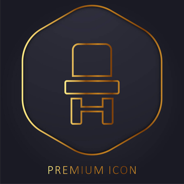 Καρέκλα χρυσή γραμμή premium λογότυπο ή εικονίδιο - Διάνυσμα, εικόνα