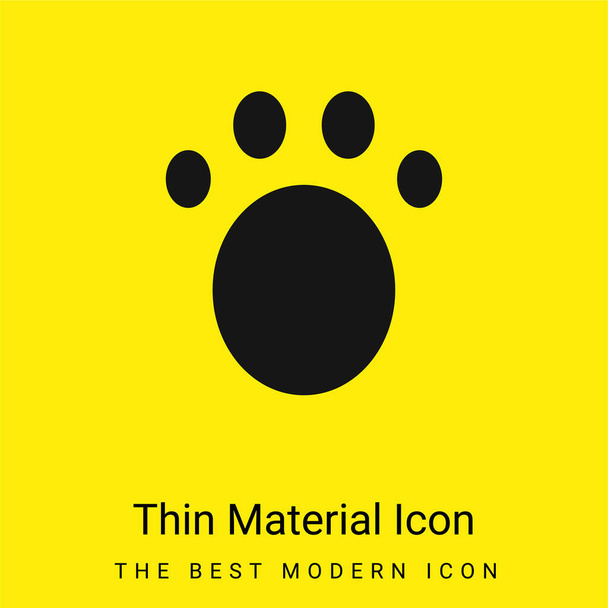Animal mínimo icono de material amarillo brillante - Vector, Imagen