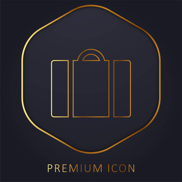 Bagages ligne dorée logo premium ou icône - Vecteur, image