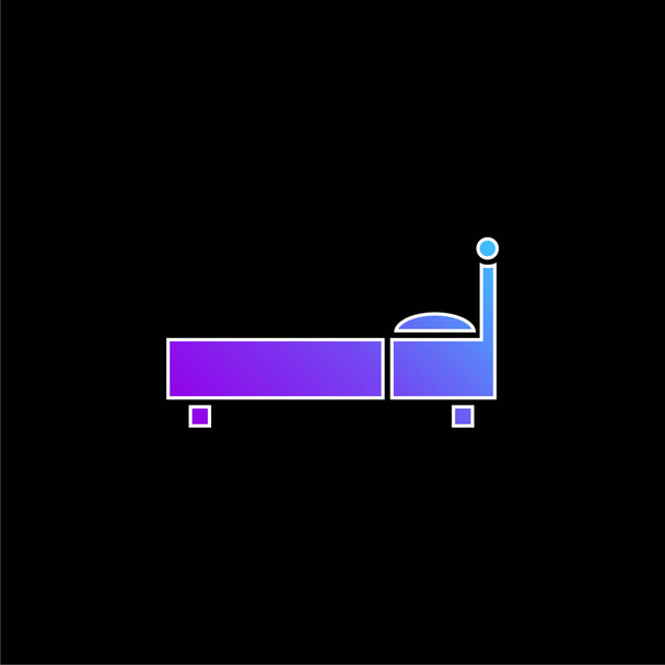 Perfil de la cama azul gradiente vector icono - Vector, Imagen